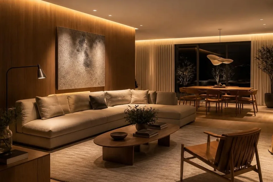 Projeto de iluminação residencial: por que planejar a luz antes da obra